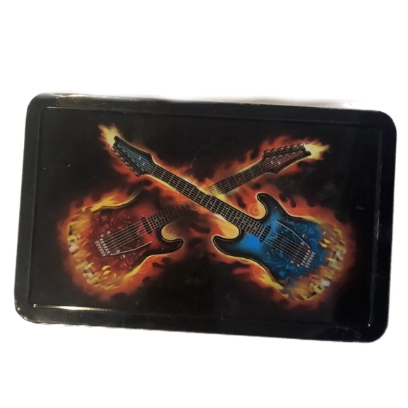 Metal electric guitars design pencil pen supply  Storage Box by Find It Latch - Picture 2 of 3